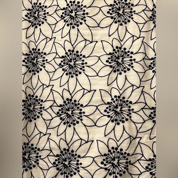 JCrew Off White and Navy Floral Print Cotton Skirt - Picture 2 of 4